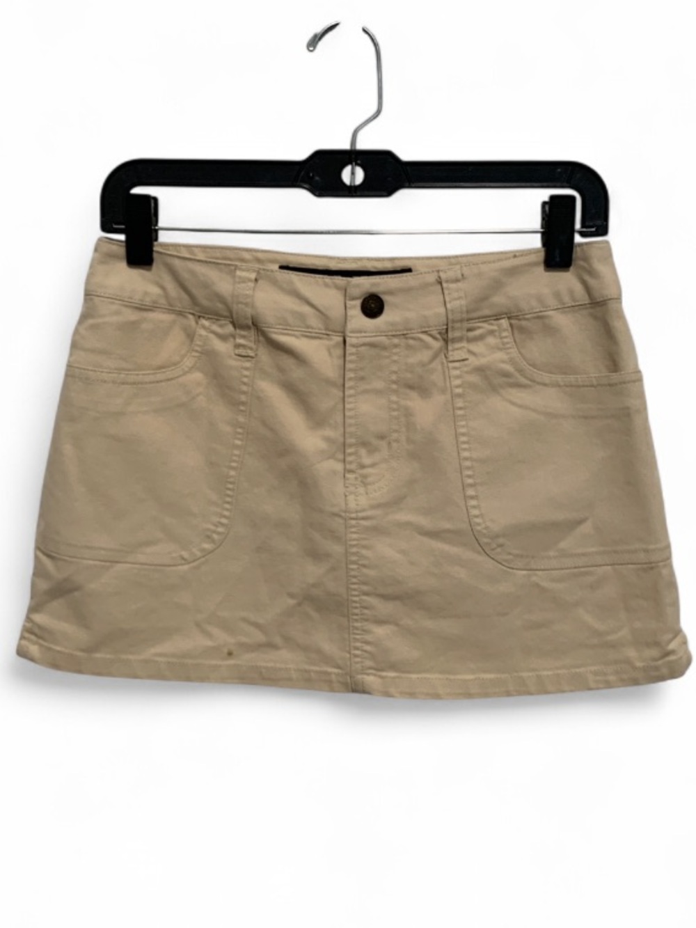 Y2K Yada Yada Classic Cream Flap Pockets Mini Skirt